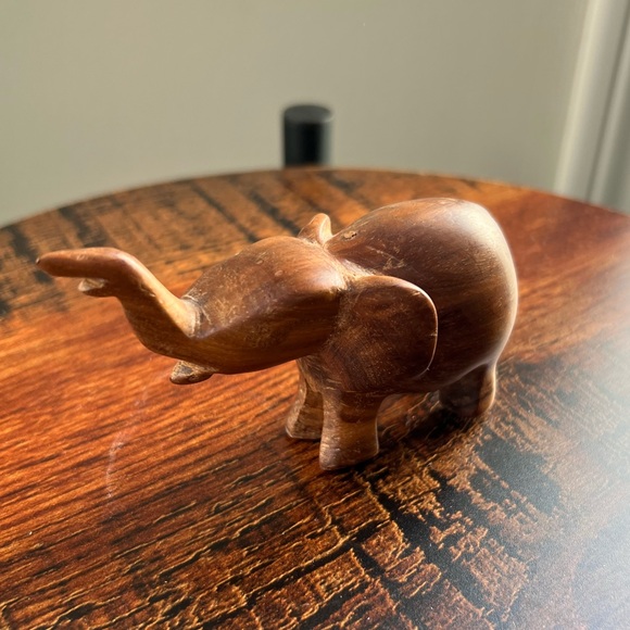Wooden Elephant Figurine - Picture 3 of 11